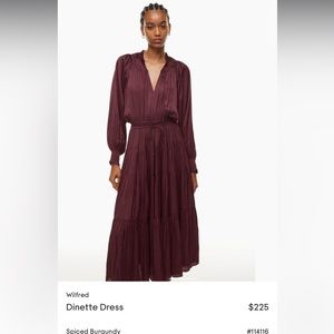 Aritzia Wilfred Dinette Dress small
